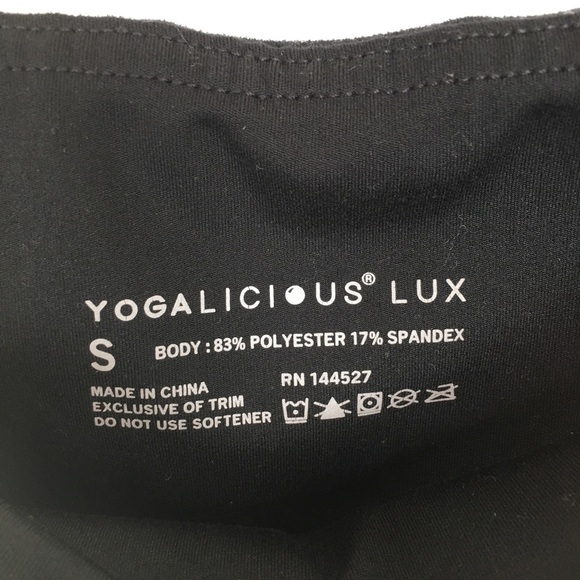 Yogalicious Ankle Leggings Black Women’s Size Small Gym Yoga Workout - Picture 7 of 12